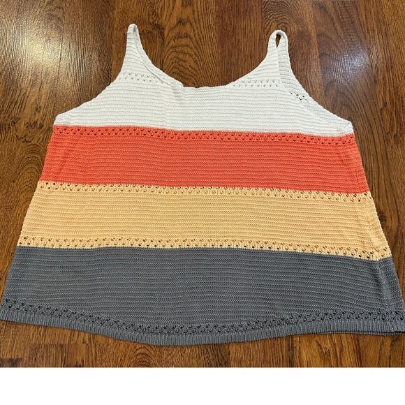 Unique Women's Colorful Crochet Tank Top Size XXL Boho Summer Vibes - Picture 2 of 6